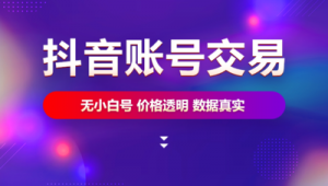 抖音账号交易中心官网:安全便捷交易抖音账号的可靠平台